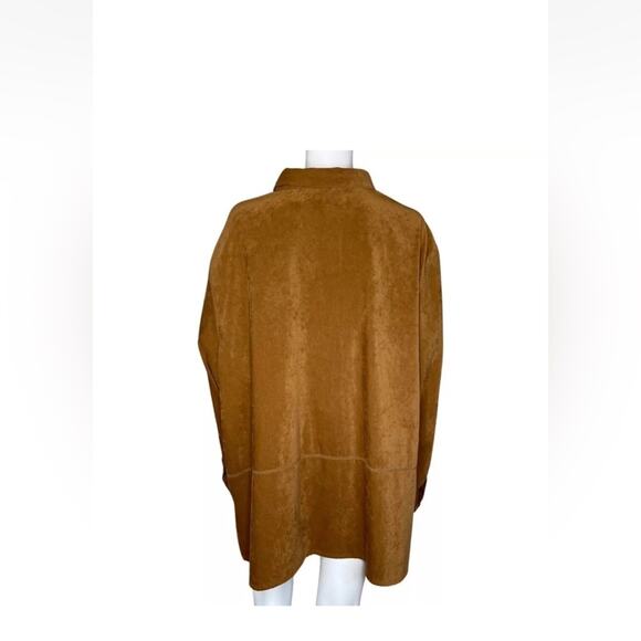Bechamel Women Shirt Women L Brown Microfiber Button Up Fall is in the air. - Picture 12 of 14